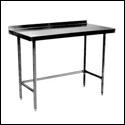 Heavy Duty S/S Top Tables With 1&frac12;" Backsplash & Open Base